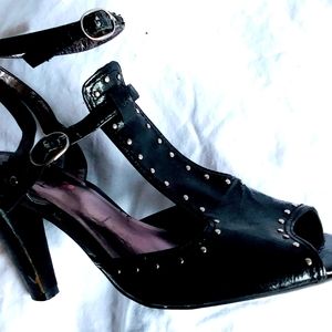Dolls Studded Sandal Heels Rockabilly Style Size 7.5